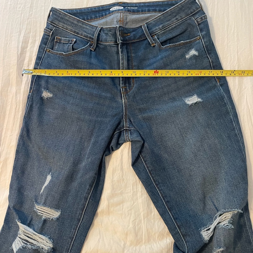 OLD NAVY Power Straight Rips Denim 8